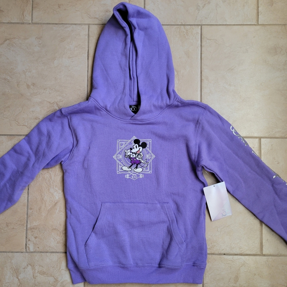 Disney 100 Anniversary Kids Purple Hoodie-9/10